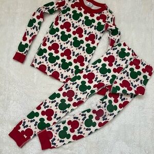Hanna Andersson Kids Pajama Set - Red and Green Mouse Pattern